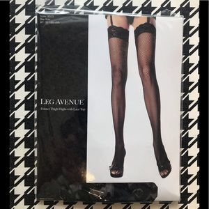 Fishnet Thigh Highs with Lace Tops